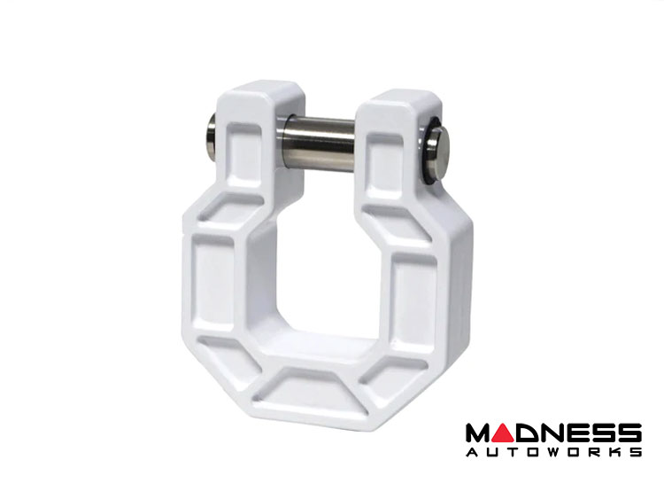 Jeep Wrangler JL Billet D-Ring - Royal Show Shackle - Aluminum - White - Single